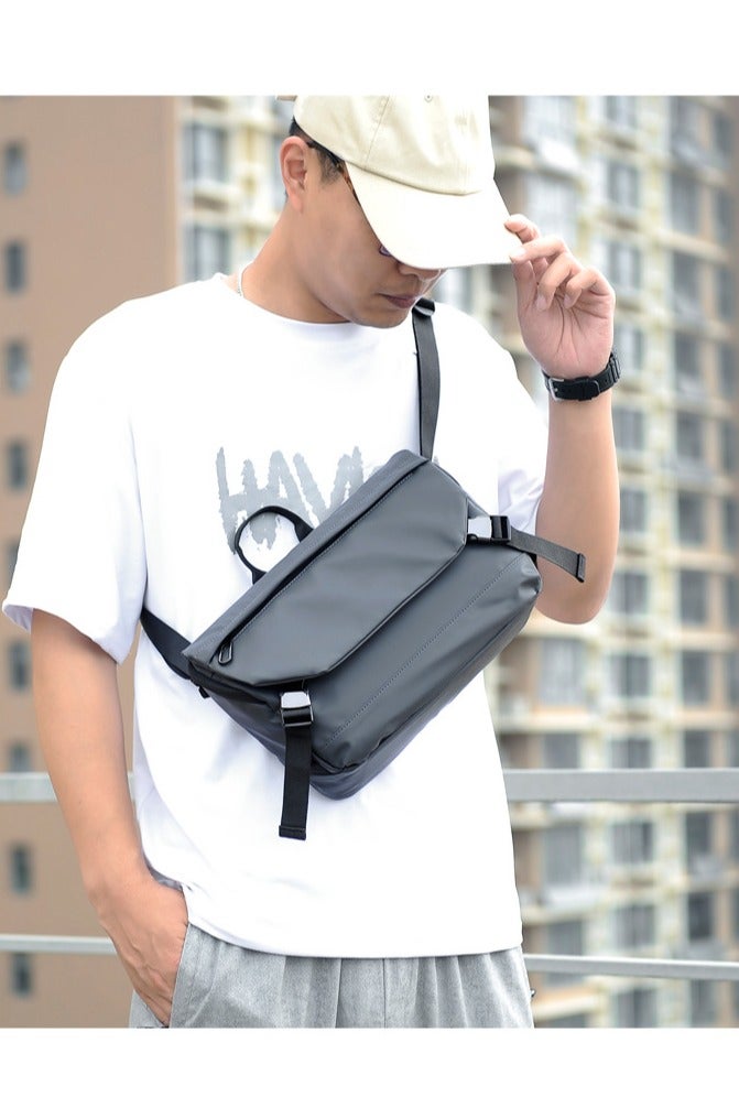 Single shoulder bag, men's crossbody bag, fashionable outdoor bag, trendy hand-held casual men's bag - Image 1
